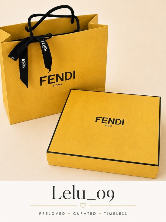 Fendi Handbags - Authentic Fendi Roma designer packaging set featuring the iconic mustard-yellow